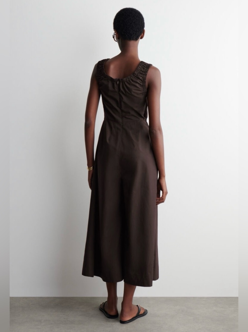 COS shirred cotton jumpsuit - Picture 8 of 8
